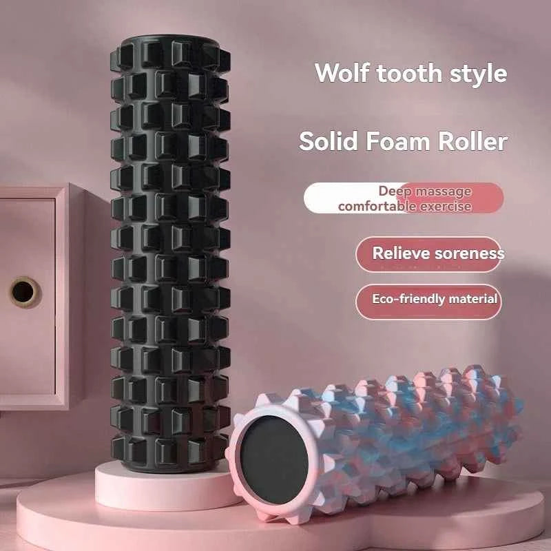 45cm Deep Tissue Massage Roller with High‑Density Foam. Muscle Massager for Legs, Back. Body Pain Relief.  Yoga & Home Fitness