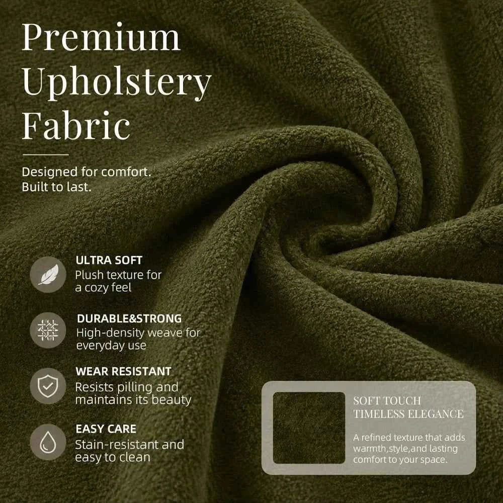 Curved Back Upholstered Recliner, Modern Bean Bag Sofa Lounger, Comfortable Lazy Chair for Bedroom, Apartment