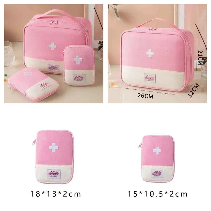 3Pcs Portable Emergency Medical Storage Bag Set, Multipurpose First Aid Kit Organizer for Home, Camping, Travel, Outdoor