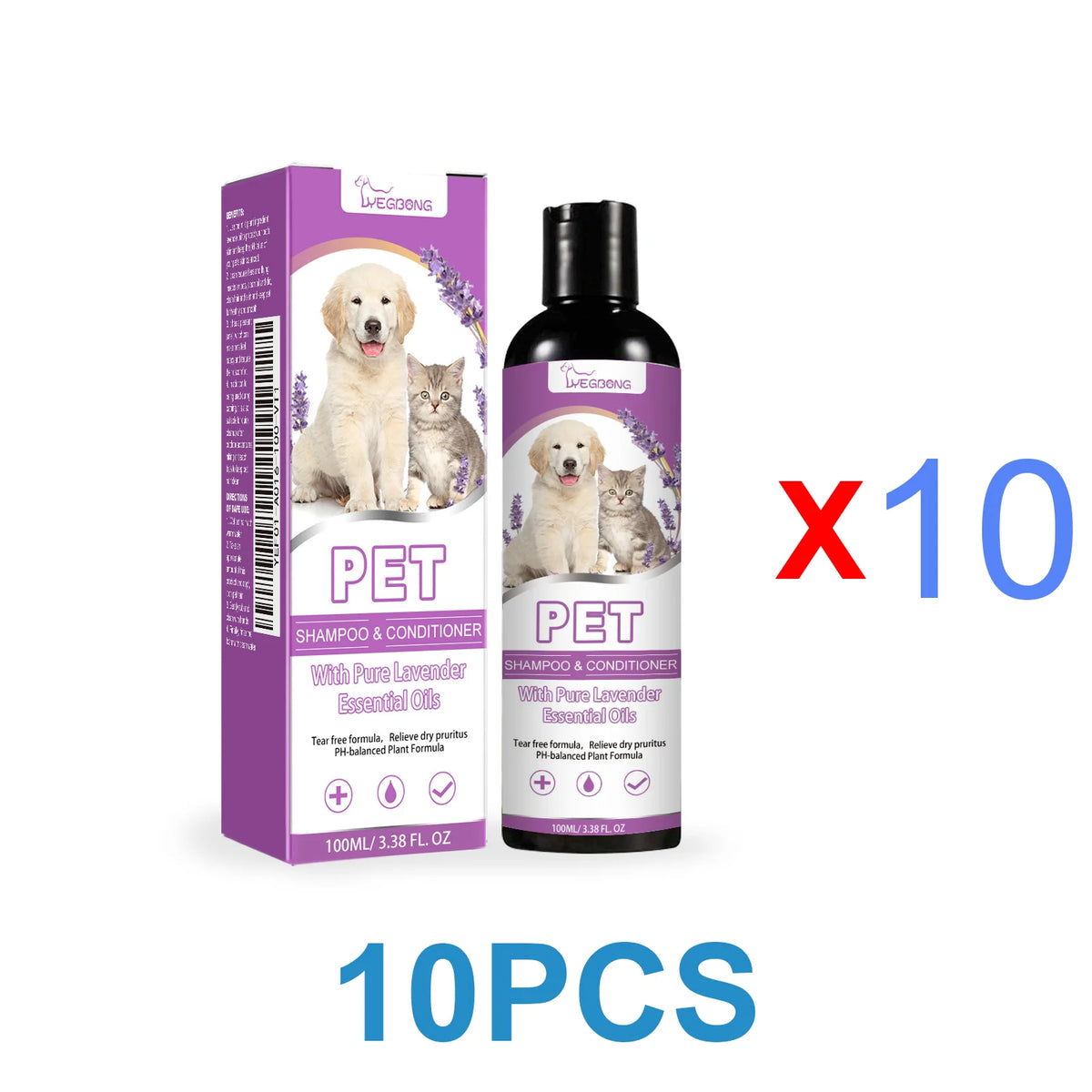 Pet Shampoo Shower Gel, for Dogs or Cats. For Soothing Itchy Animal Skin, makes Hair Smooth & helps with Detangling. Deep Cleaning Coat Care. Natural Shine. Soft Tangle Free, 100ml