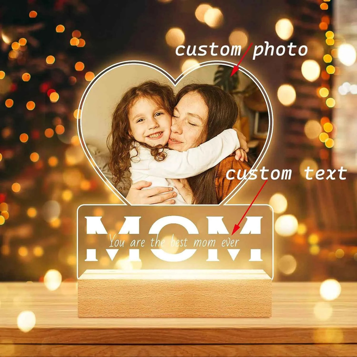 Custom Couple Acrylic Plaque With Picture Frame. Personalized Photo Frame for Anniversary, Wedding, Couple Romantic Keepsake Gift