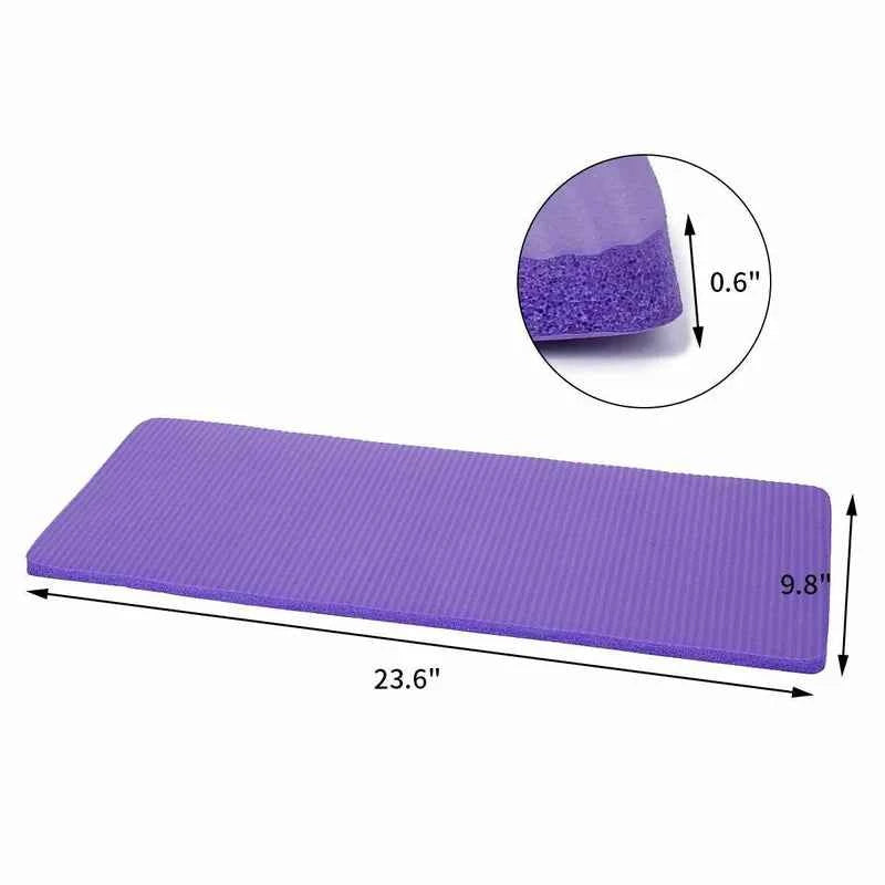 Non Slip Extra Thick 15mm Yoga Mat with Carrying Strap Exercise Pad 24" x 10"