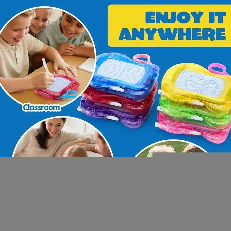 12 Pcs Mini Magnetic Drawing Board. 6 Different Color Erasable Keychain Drawing Boards. Writing Pad for Kids 8-12,