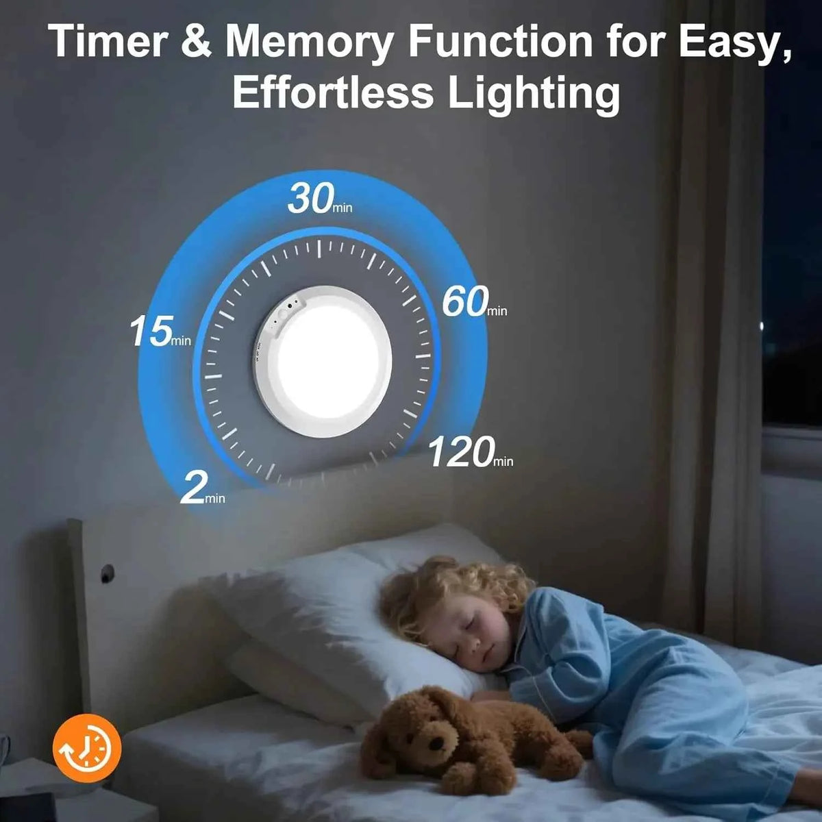 4/2Pack Rechargeable Sensor Ceiling Light with Remote Control, USB Charging, Magnetic Wireless Ceiling Light, Battery Powered.