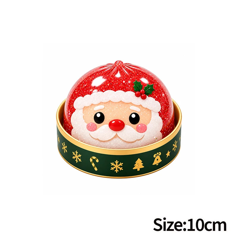 Limited Christmas Dumplings Squishy Glitter Maltose Snowman Set.  Squeeze and  Stress Relief Toys