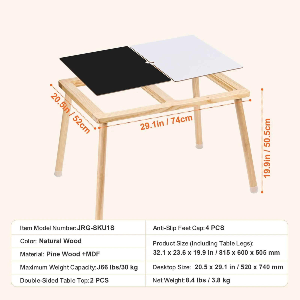 SucceBuy Wooden Sensory Table for Kids Activity with 3 Foldable Storage Bins & Double-Sided Board.  Indoor/Outdoor for Studying