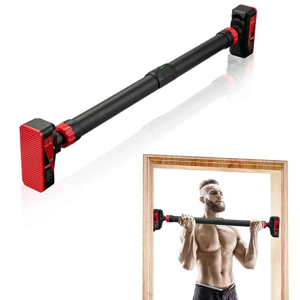 Strength Training Pull-up Bars with Level Gauge 69-92cm Adjustable Width 200kg Max Load Capacity