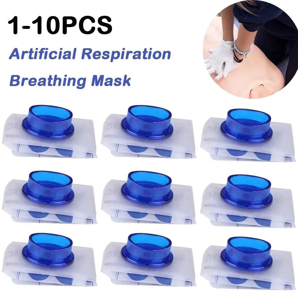 Disposable First Aid Breathing Respirator.  Mouth to Mouth CPR. Face Shield.  Artificial Respiration Breathing Mask. Emergency Rescue