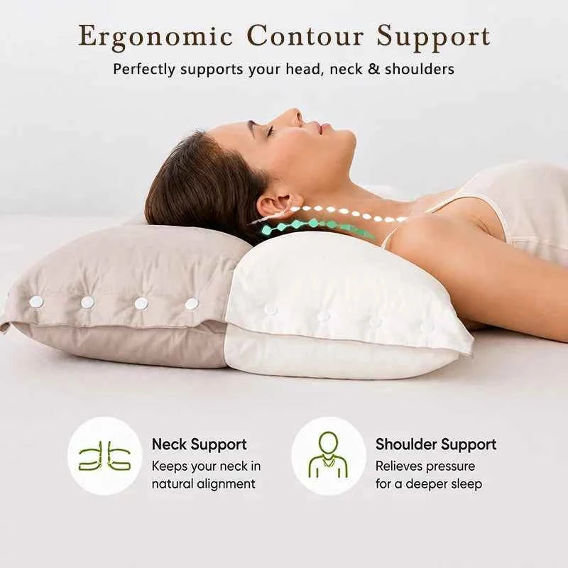 2pcs Pillows 3-in-1 Detachable Pillows, Multifunctional Portable and Comfortable Pillows for Home Use with Fiber filling
