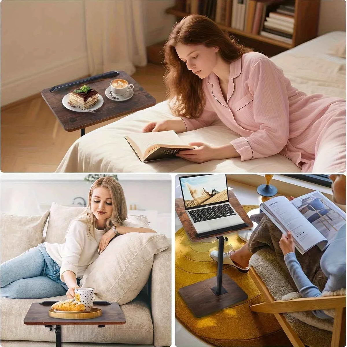 A Portable, Adjustable Side Table/Folding Desk.  Gift for Holidays or Mother's Day.