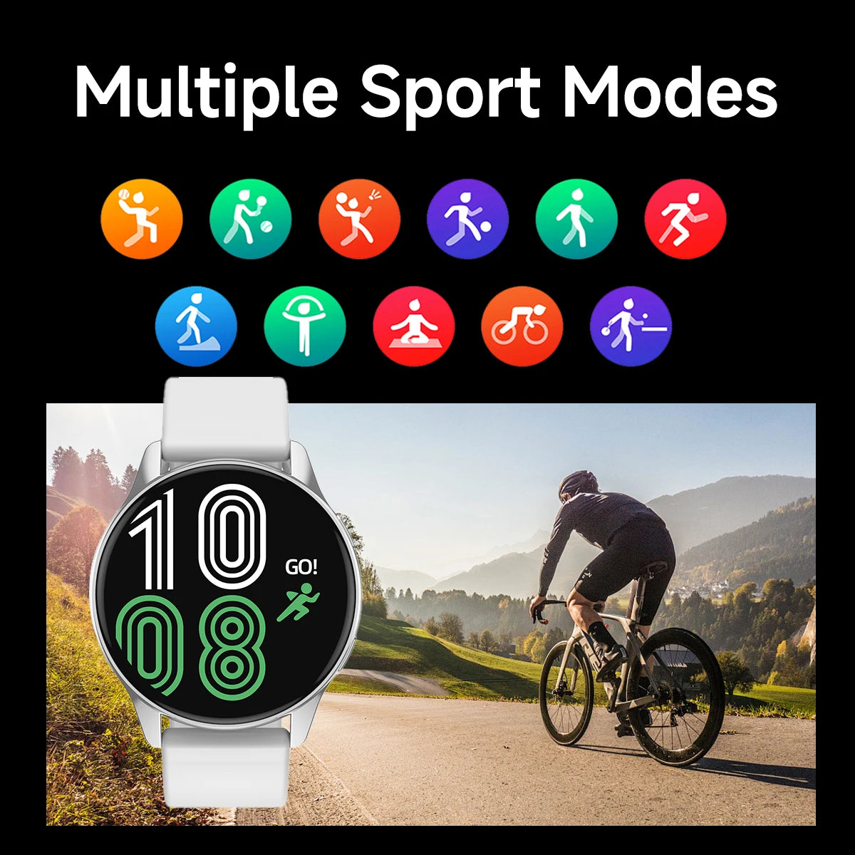 1pc New Full-Touch High-Definition Men's and Women's Sports Smartwatch. Features Wireless Dialing, Answering Calls, Motion Tracking,  Music Control. Suitable for Android & iPhone, Christmas/New Year/Birthday Watch Gifts