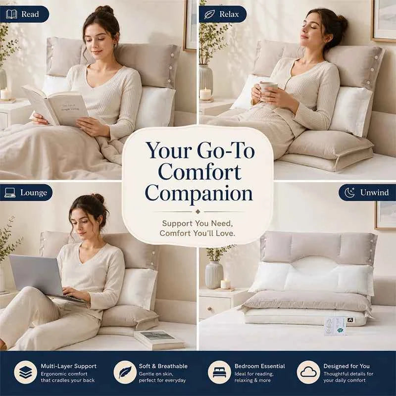 2pcs Pillows 3-in-1 Detachable Pillows, Multifunctional Portable and Comfortable Pillows for Home Use with Fiber filling