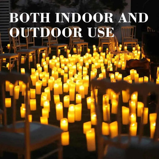 24-144 Units/Set of Waterproof Indoor Flameless LED Candle Lights. Party Supplies for Gatherings and Festivals