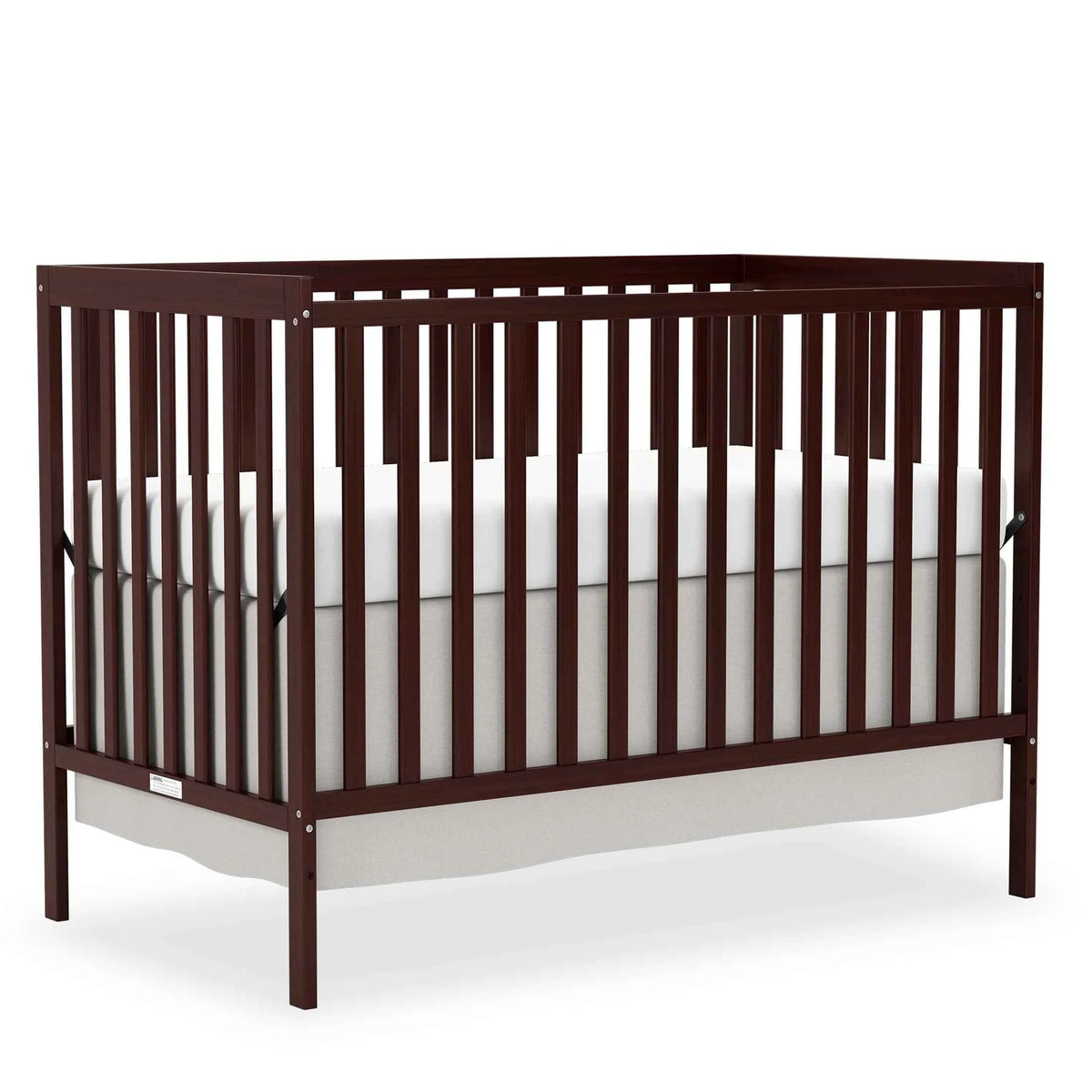 5-in-1 Convertible Baby Crib, Wooden Nursery Crib Converts to Toddler Bed Daybed and Full Size Bed, 3 Adjustable Mattress Positions, Non-Toxic Finish