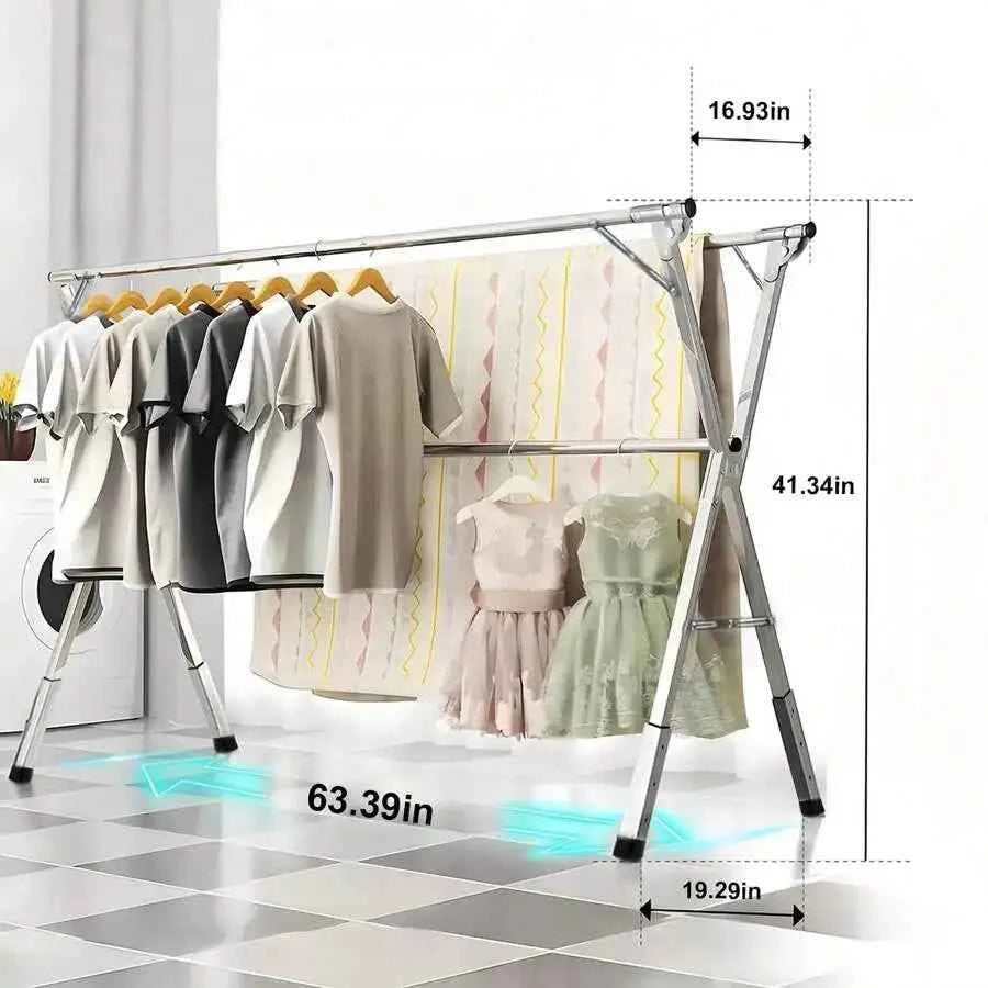 Foldable And Adjustable Laundry Drying Rack. Outdoor Or Indoor,  Heavy Duty