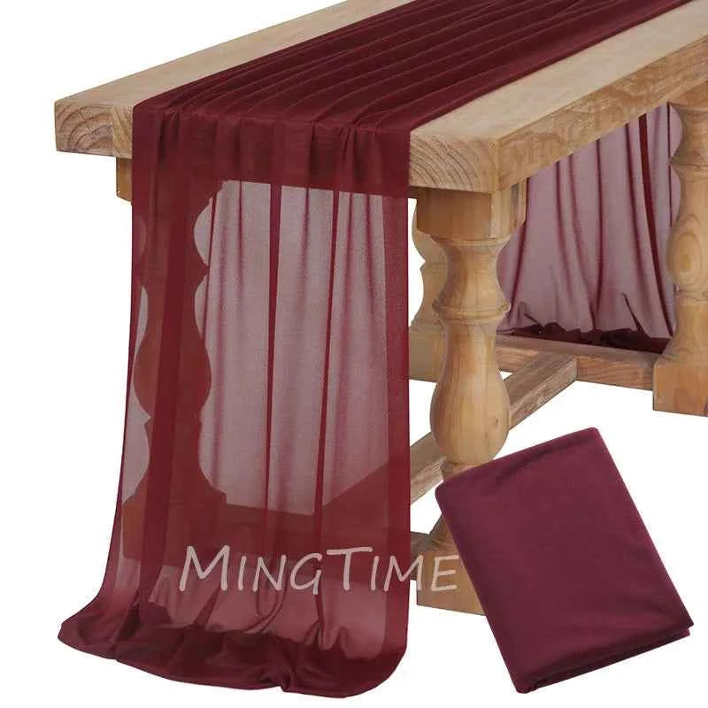 Soft Table Runner, Blush Dust Pink Gauze Rustic, For any Occasion. Dinning Ornament Decoration