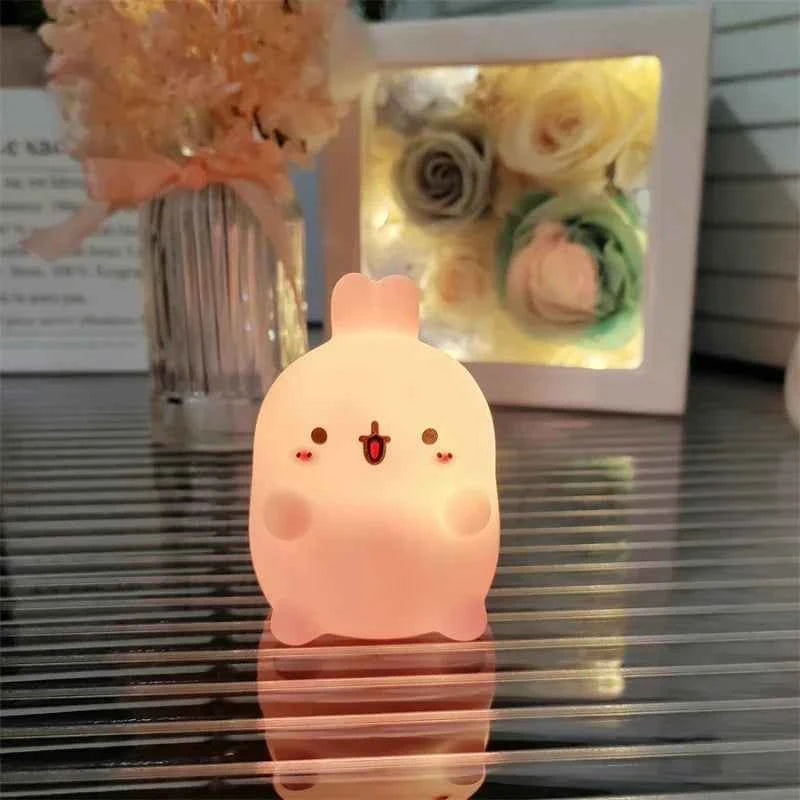 Rabbit Night Light. LED Small Table Light. No need to plug In. Creative Atmosphere Night Light Decoration