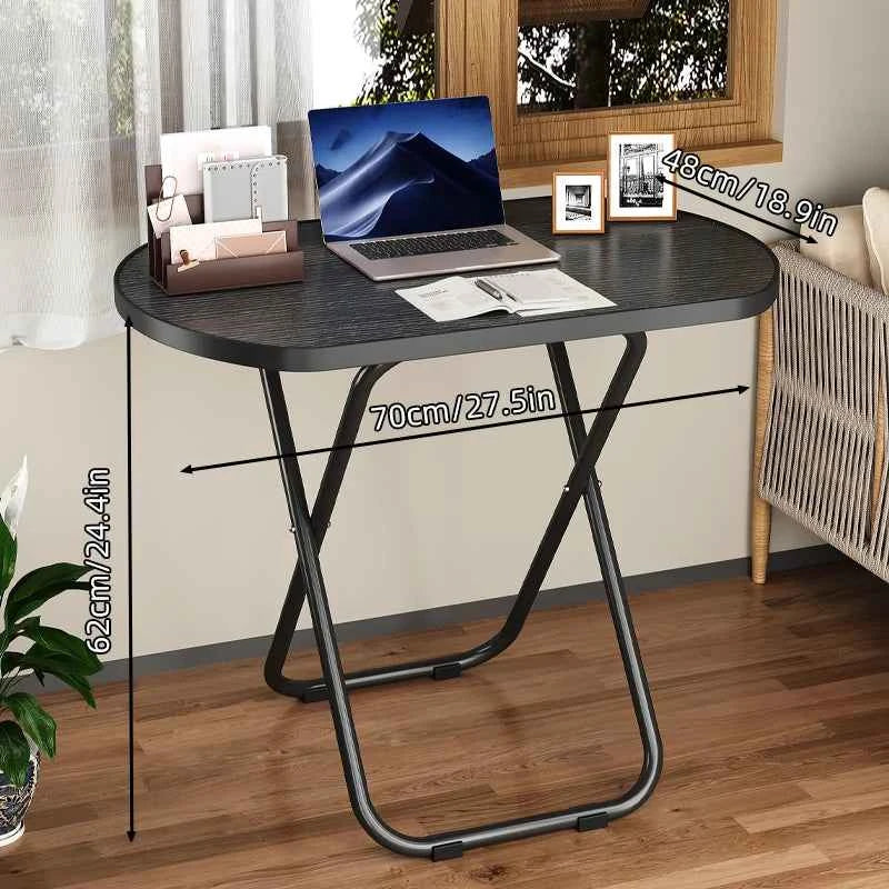 Stable Tray Table With No Assembly Required,  Foldable Snack Tables For Bed/Sofa/ Living Room