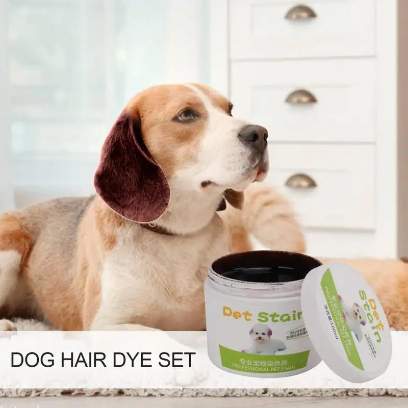 Pet Hair Dye Cream, 100ML, Pet Hair Coloring Cream, Easy To Use. Pet Hair Dye Plant Extract. Bright Color Pet Hair Dye