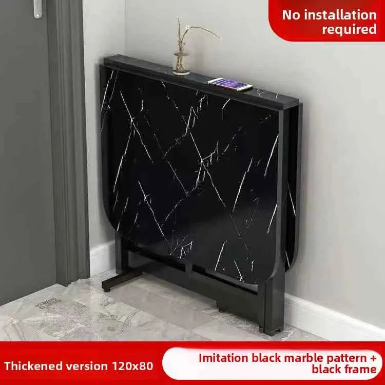 Space-Saving Folding with Wall-Mounted Drop-Leaf Table for Small spaces