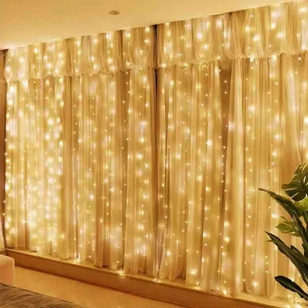 3/6m LED Curtain String Lights. USB Festoon Remote Contro.l Garland Fairy Lights. Wedding, Christmas Decoration for Home, Bedroom