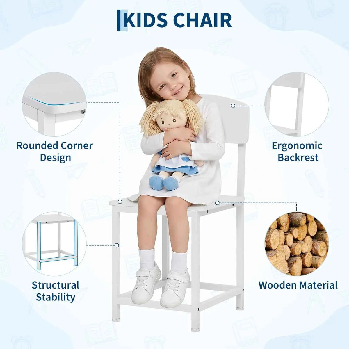 69 inch Double Kids Desk & Chair Set With Hutch, 4 Drawers, Shelves & Hooks, 2-Person Study Table Ages 6-12 Bedroom Playroom