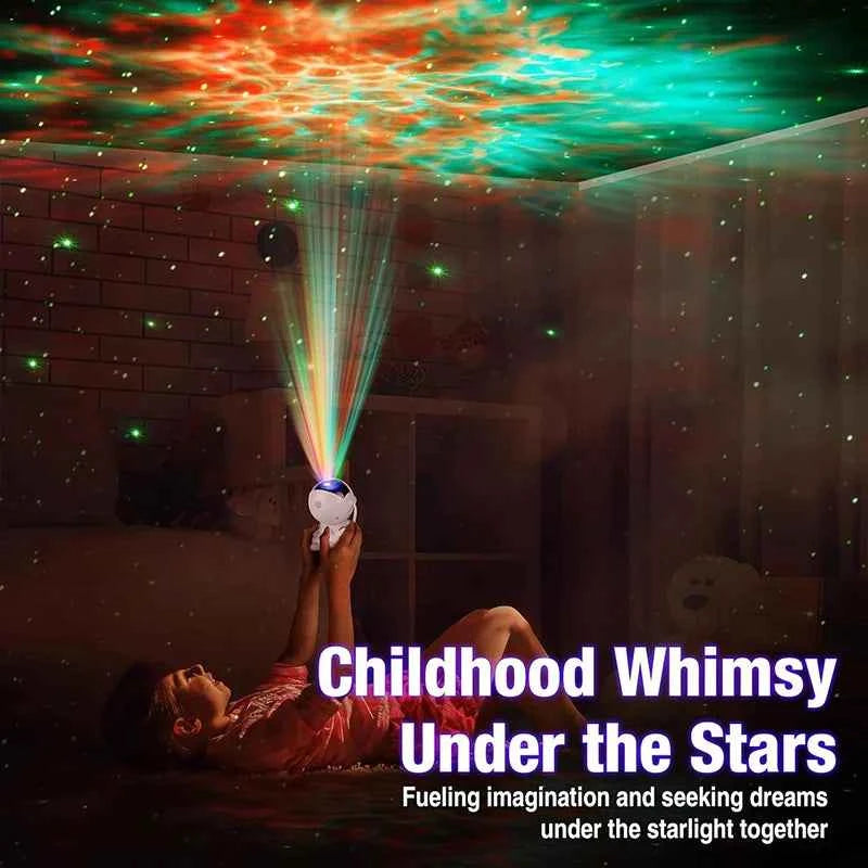 Galaxy Light Projector Featuring Various Nebula Settings, an Astronaut Design with Remote Control,