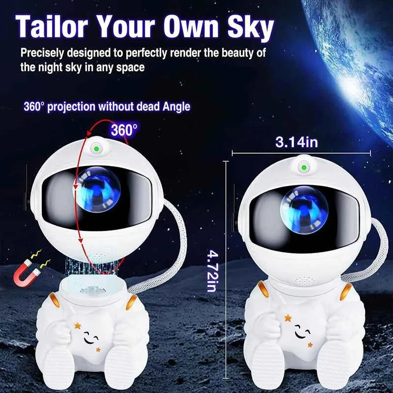 Galaxy Light Projector Featuring Various Nebula Settings, an Astronaut Design with Remote Control,