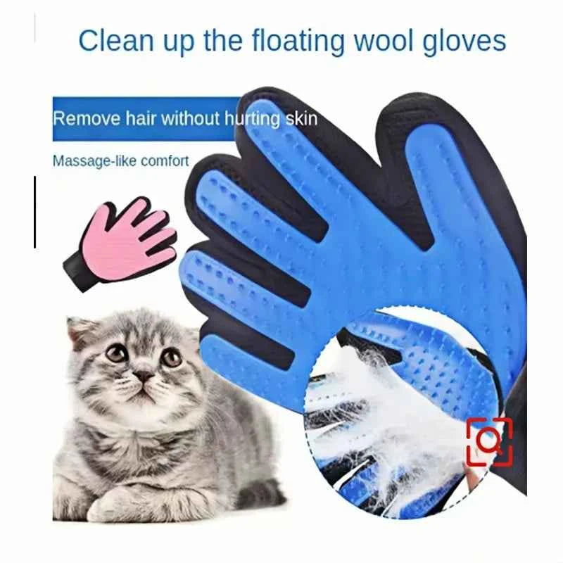 Pet Hair Glove  For Grooming, Cleaning, And Massage