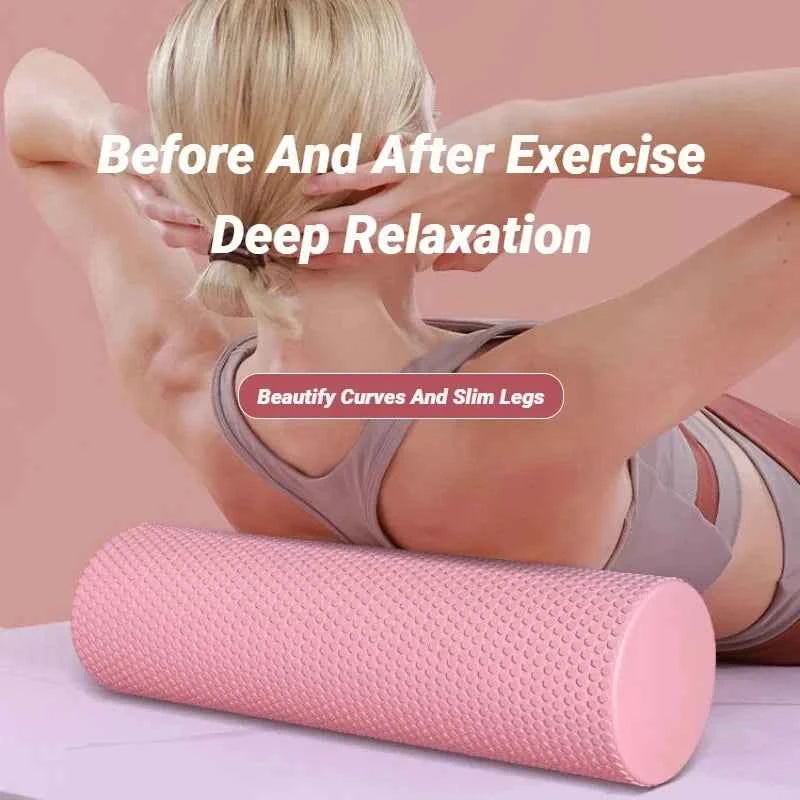 Hexagonal EVA Foam Yoga Roller, 9.5cm × 29.7cm Massage Foam Roller for Pilates Home Fitness Workout