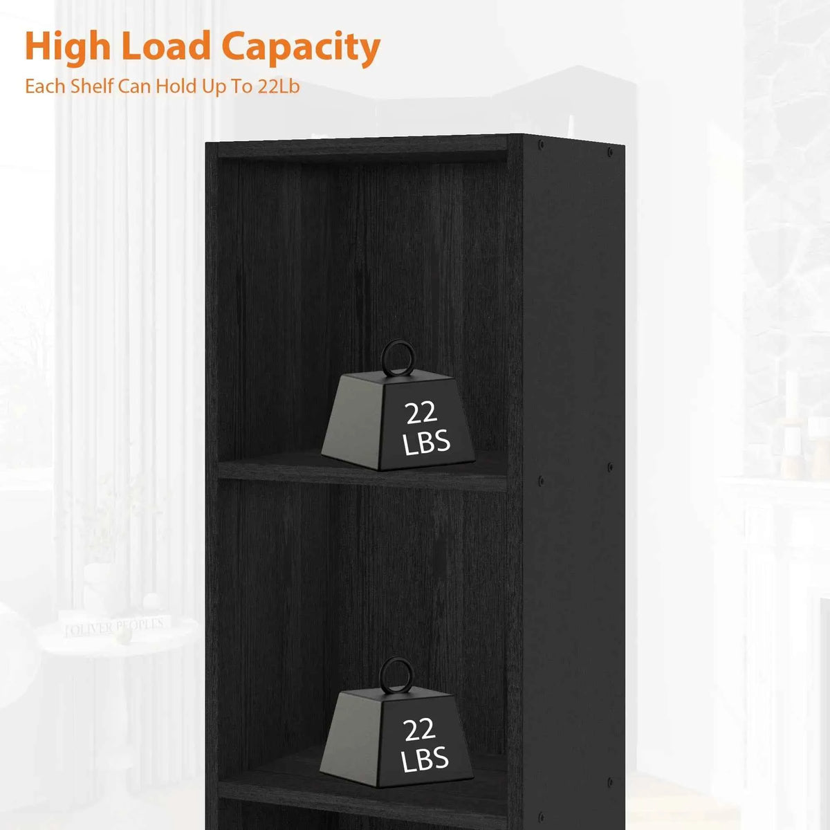 6-Tier Corner Bookshelf, 3-In-1 Tall Narrow Bookcase With 18 Open Cube Shelves.