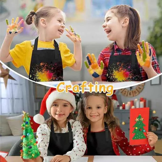 8-24PCS Adjustable Apron Bulk with 2 Pockets DIY Painting Aprons for Baking, Painting, Birthday Party Favors. Different Colors