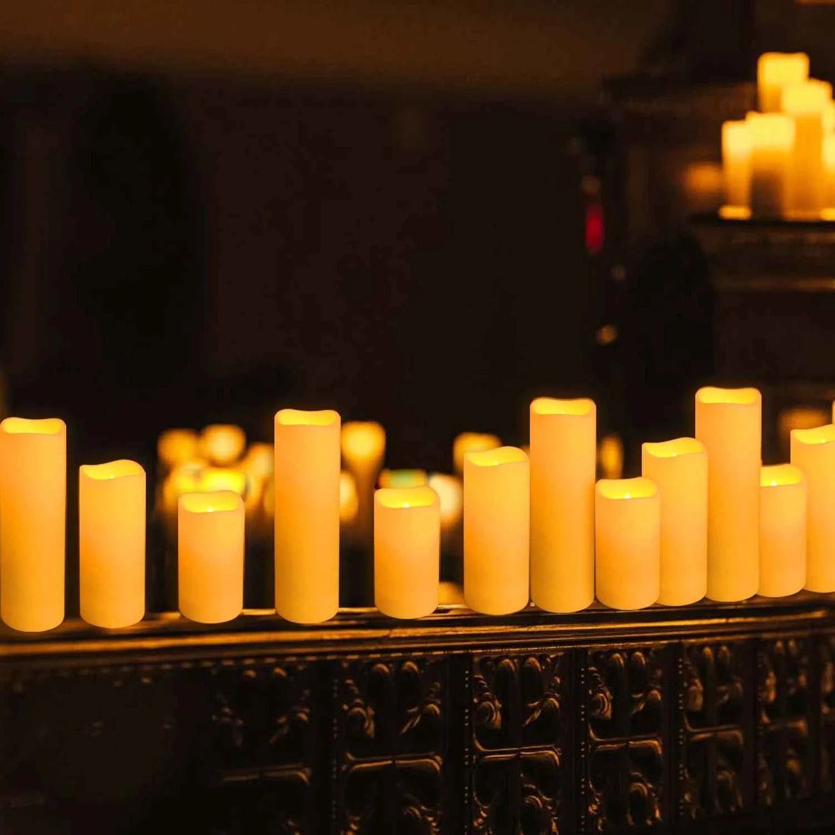 24-144 Units/Set of Waterproof Indoor Flameless LED Candle Lights. Party Supplies for Gatherings and Festivals