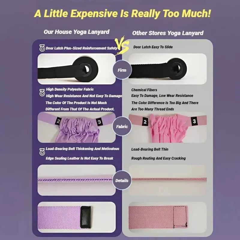 Adjustable Aerial Yoga Strap. Pull Rope Women Hammock. Stretch and Leg Splits Trainer.  Gym Belt that can Swing. Stretching Fitness