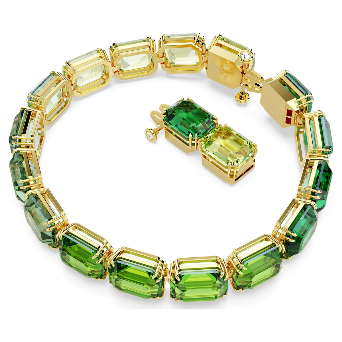2026 New Product: Gold Collar, Austrian Purple Crystal Pendant, Luxurious Square Sugar, High Grade Bracelet