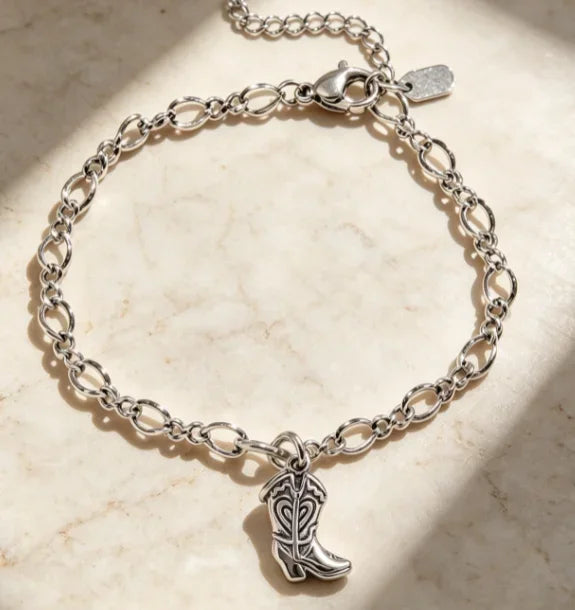S925 Sterling Silver Vintage Oxidized Charm Bracelet for Women, Sunflower, Texas Map, Spicy Chili, Heart, Rabbit, & Cross  Enamel Charms, Retro Fashion Silver Jewelry, Ideal Gift for Ladies