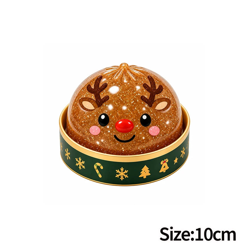 Limited Christmas Dumplings Squishy Glitter Maltose Snowman Set.  Squeeze and  Stress Relief Toys