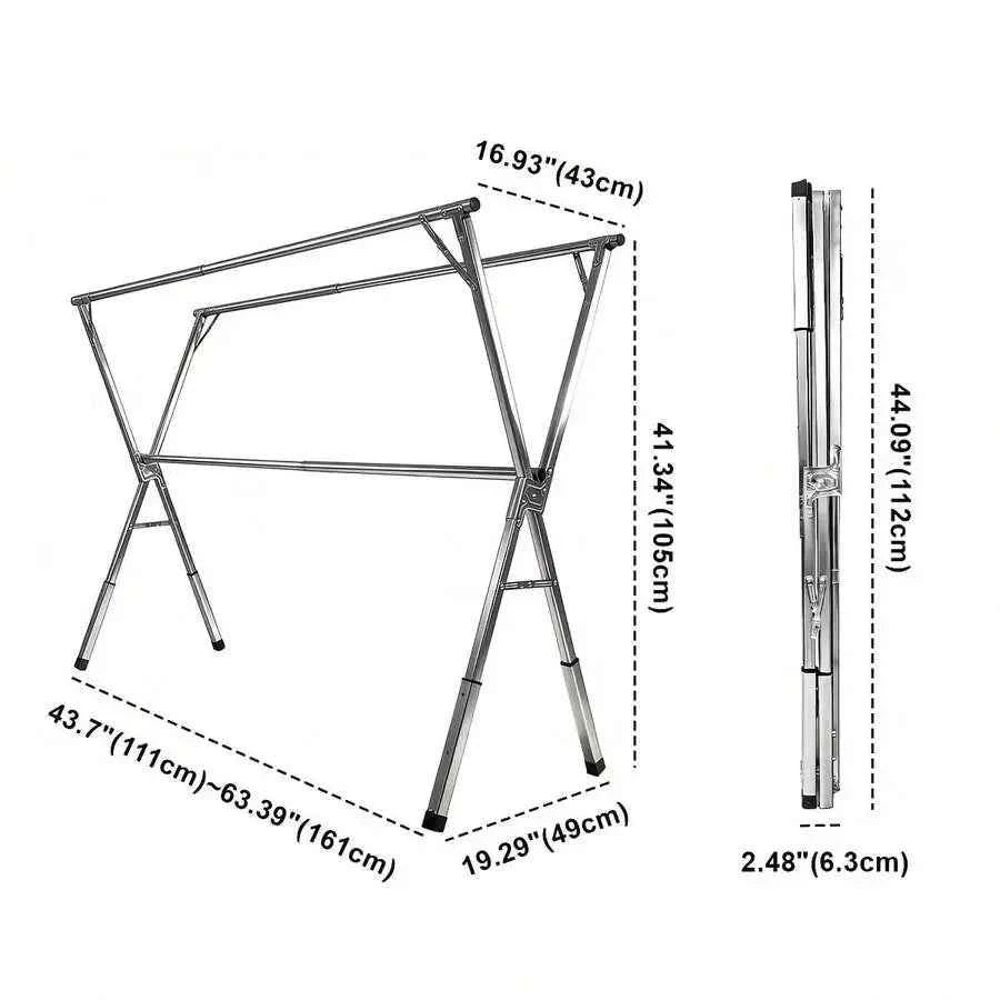 Foldable And Adjustable Laundry Drying Rack. Outdoor Or Indoor,  Heavy Duty
