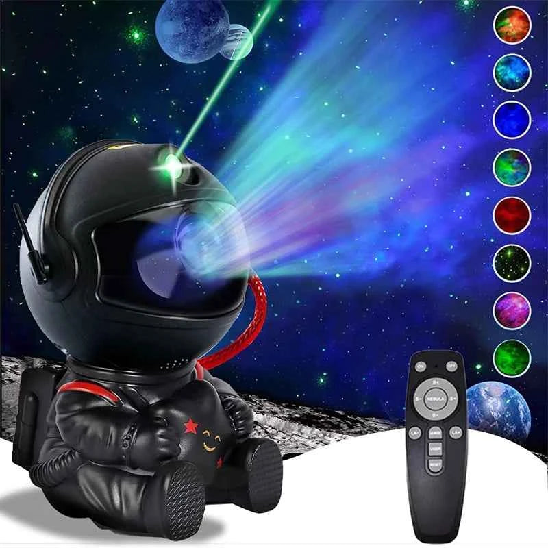 Galaxy Light Projector Featuring Various Nebula Settings, an Astronaut Design with Remote Control,