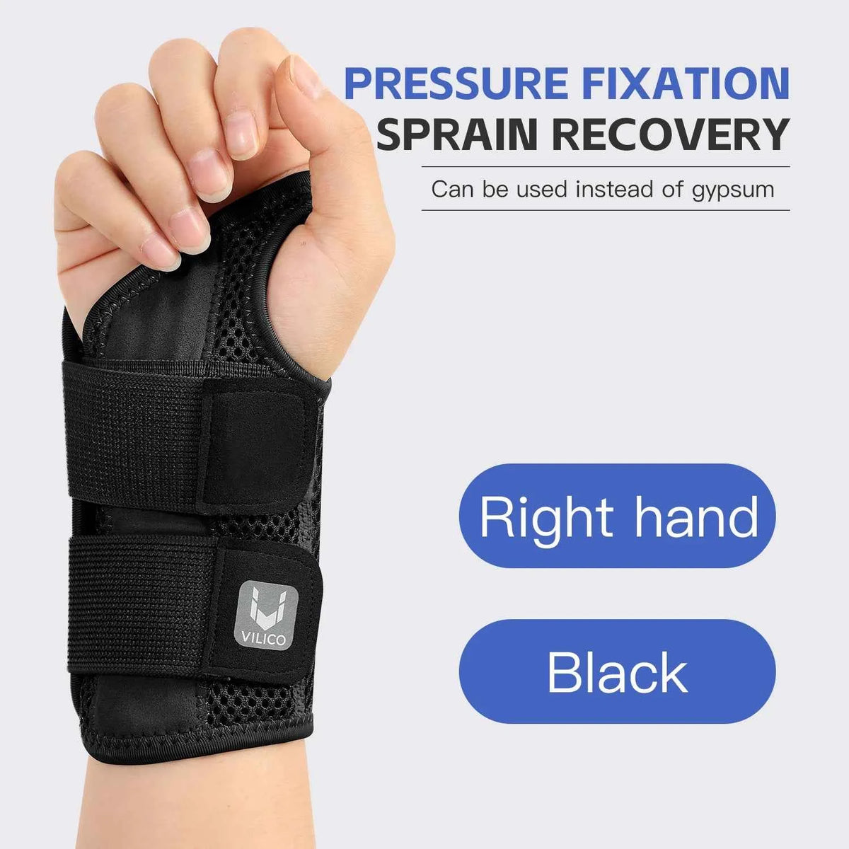 Wrist Brace for Carpal Tunnel. Support Brace with Splints. Hand Support for Arthritis, Tendonitis, Sprain Injuries, Wrist Pain 1PC