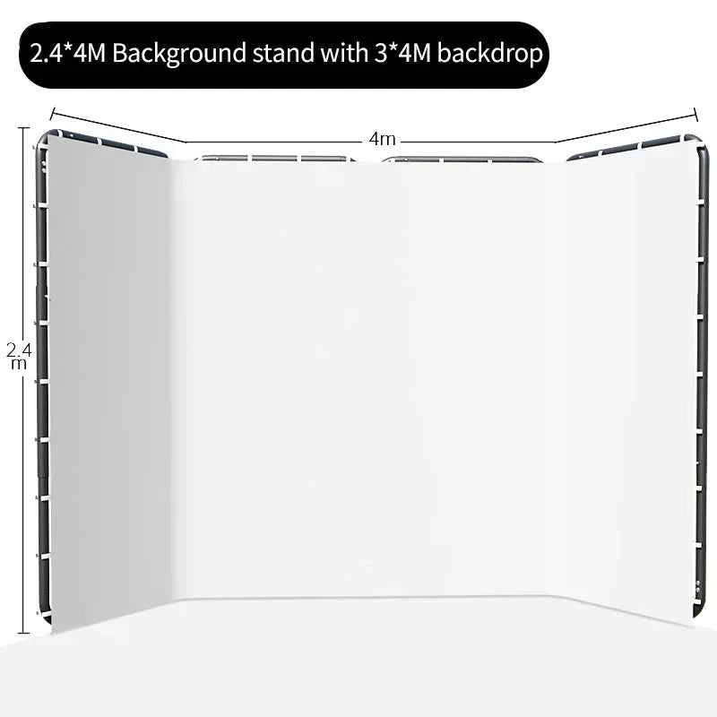 SH Green Screen, 2.4X4M. Collapsible Chroma Key Backdrop. Wrinkle-Resistant Fabric. Ultra-Quick Setup.