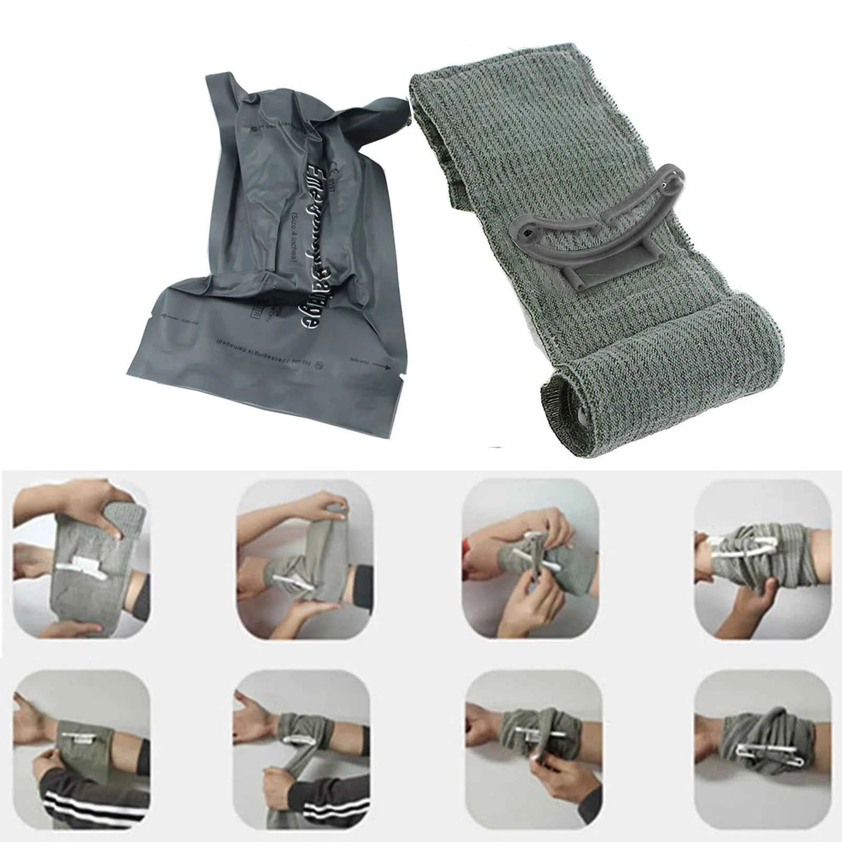 5/10PCS Israeli Bandage. First Aid Trauma Hemostatic Bandage Kit. Wound Traumatic Emergency Compression Bandages Medical Army Aid