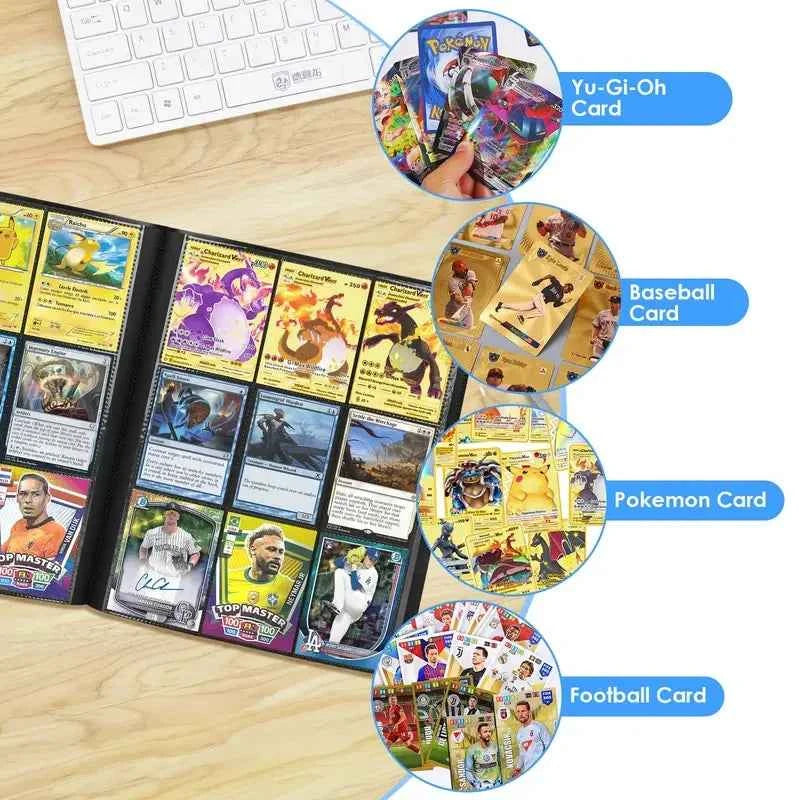 Card Binder with 9 Pocket Trading Card Album Display. Binder 360 Side Loading Pocket. Holder for TCG Yugioh MTG Game Card Book