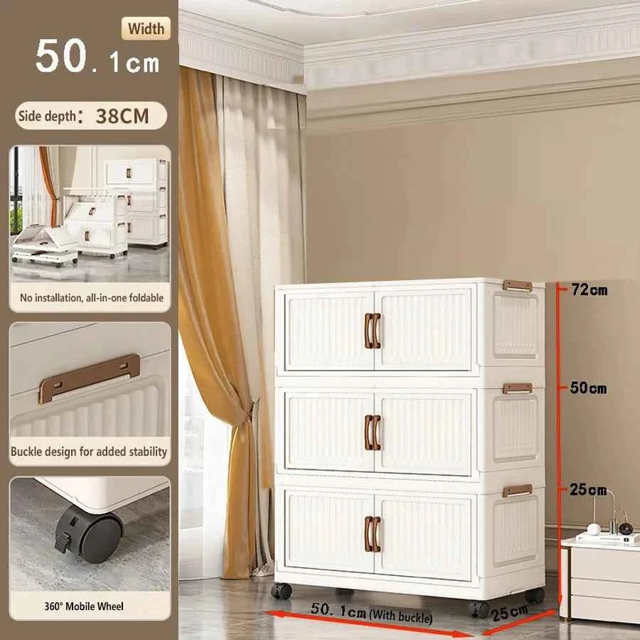Thickened Home Storage Cabinet .No-Install.  Plastic Cabinet.  Multi-Purpose Organizer