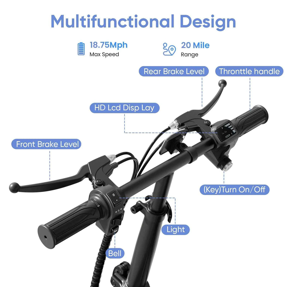 Eilleo Spacewalk 48V Electric Scooter for Adults with Large Pet Basket. 750W Motor, 18.75MPH, Foldable Commuter E-Scooter with Seat