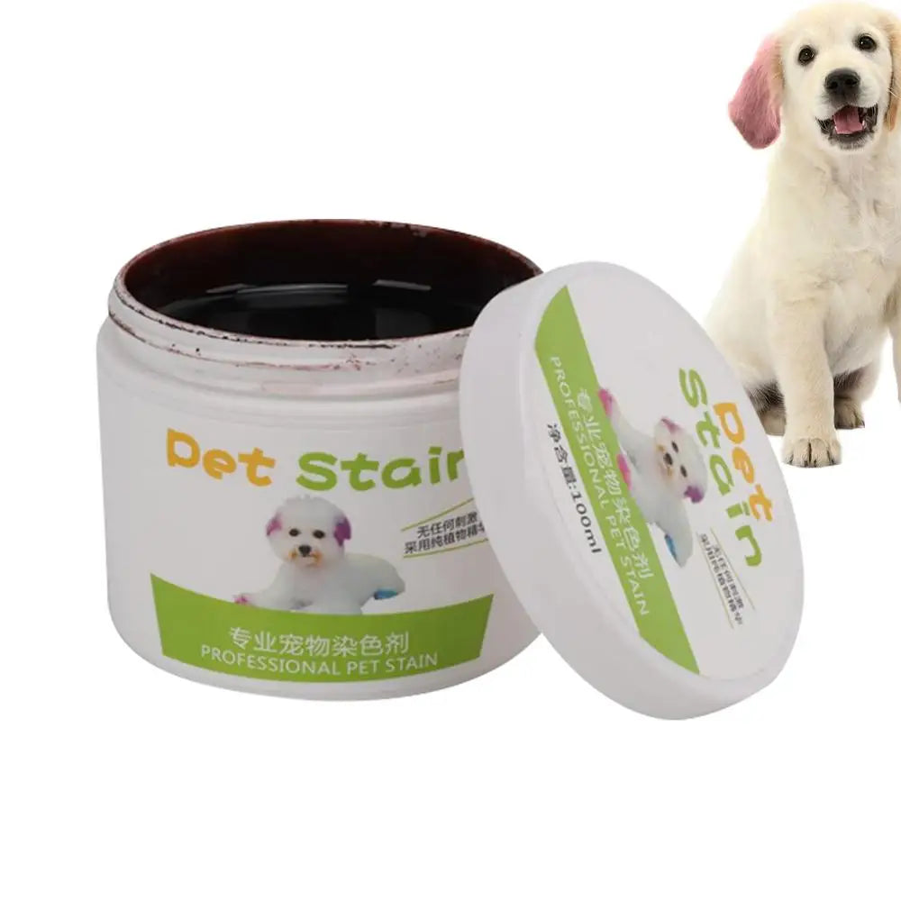 Pet Hair Dye Cream, 100ML, Pet Hair Coloring Cream, Easy To Use. Pet Hair Dye Plant Extract. Bright Color Pet Hair Dye