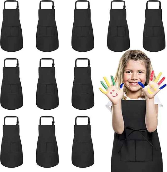 8-24PCS Adjustable Apron Bulk with 2 Pockets DIY Painting Aprons for Baking, Painting, Birthday Party Favors. Different Colors