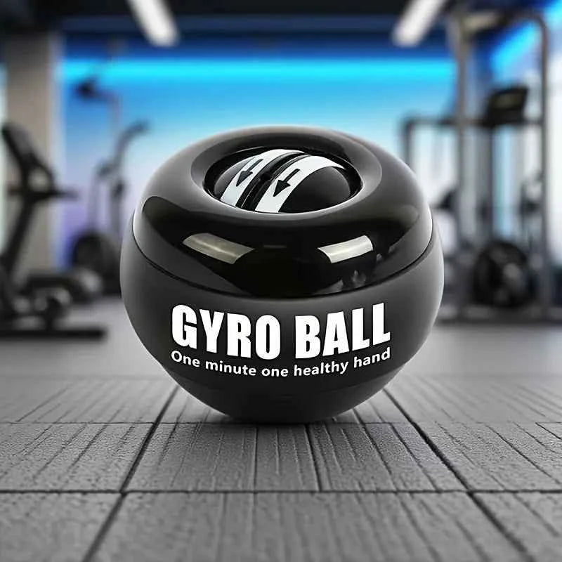Self-Starting Black Wrist Gyro Ball: Strength Trainer for Adult Wrist, Forearm, and Finger Muscles –  Fitness Equipment for Strengthening Bones and Muscles