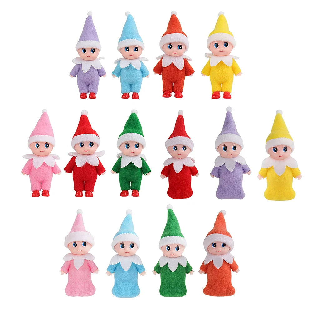 14 PCS Mini Elf Set.  Tiny Elves, Collectible Figurines, Christmas Decorations