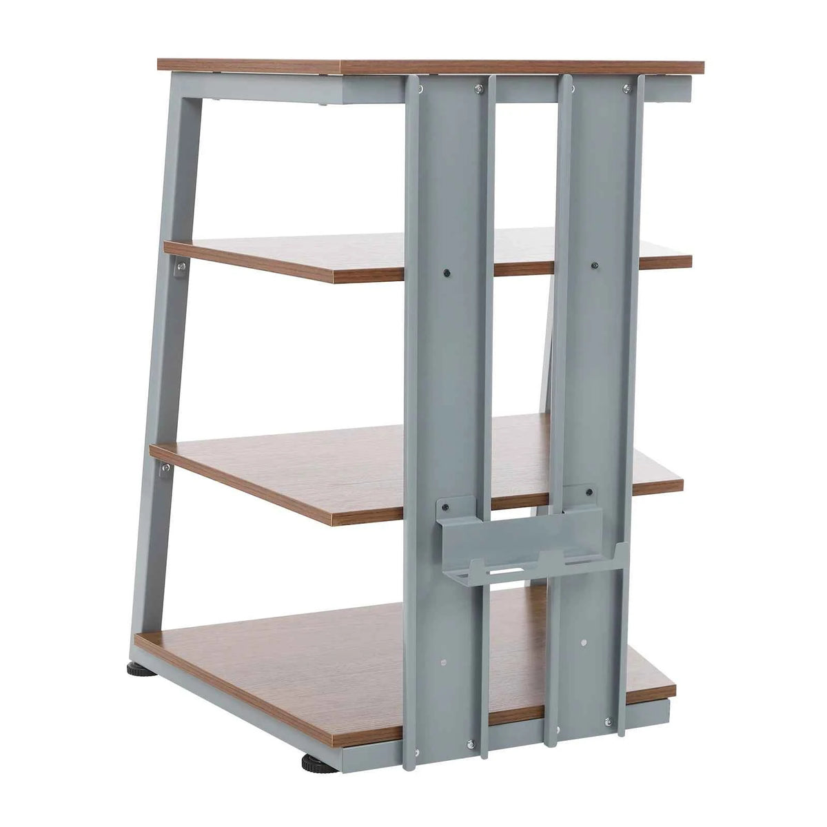 4‑Tier AV Media Stand with Cable Management. Carbon Steel Stereo Rack for Home Theater.